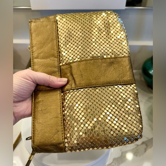 VTG - “Another Y&S Original” - Gold Mesh & Leather - Evening Bag - VGUC - Picture 6 of 17